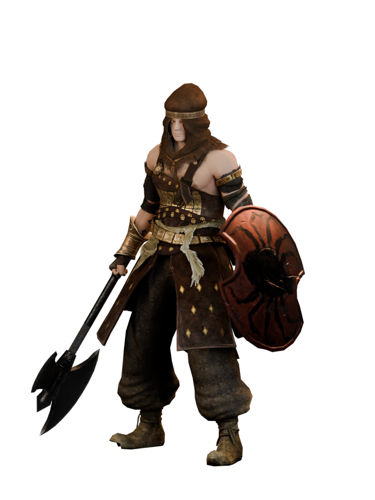 Bandit starting class in Dark Souls Remastered with native starting equipment