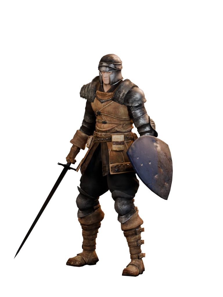 Warrior starting class in Dark Souls Remastered with native starting equipment